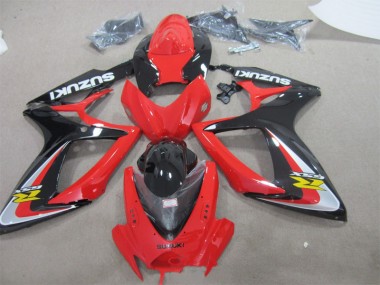 Vermelho Preto Abs Moto Plástico Suzuki GSXR 600 K6 06-07