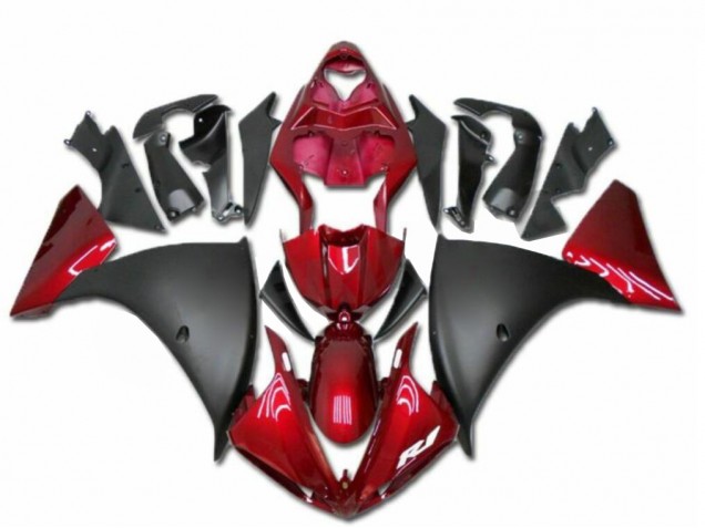 Vermelho Preto Abs Moto Plástico Yamaha R1 09-11 Vermelho Preto Abs Moto Plástico Yamaha R1 09-11
