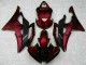 Vermelho Preto Abs Moto Plástico Yamaha R6 08-16 Vermelho Preto Abs Moto Plástico Yamaha R6 08-16