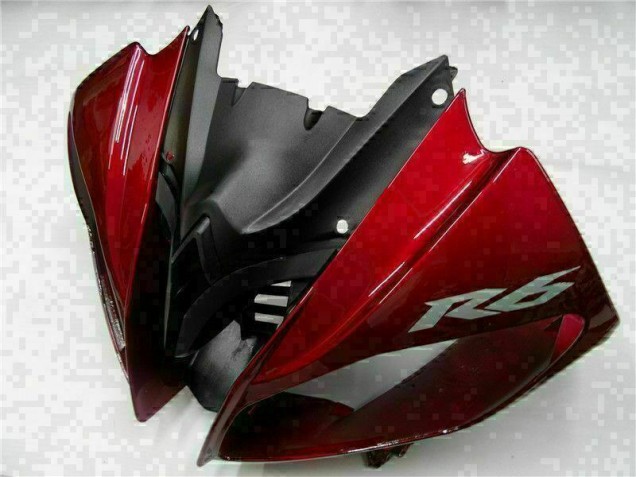 Vermelho Preto Abs Moto Plástico Yamaha R6 08-16 Vermelho Preto Abs Moto Plástico Yamaha R6 08-16