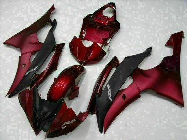 Vermelho Preto Abs Moto Plástico Yamaha R6 08-16