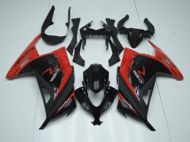 Vermelho Preto Abs Motocicleta Plástico Kawasaki ZX 300R 13-16