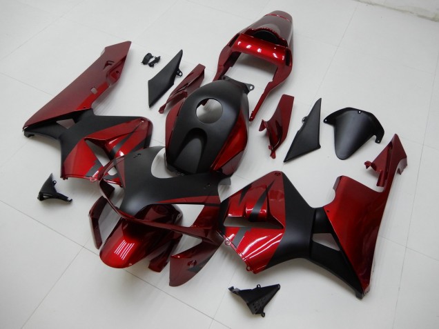 Vermelho Preto Abs Motocicleta Plásticos Honda CBR 600RR 03-04 Vermelho Preto Abs Motocicleta Plásticos Honda CBR 600RR 03-04