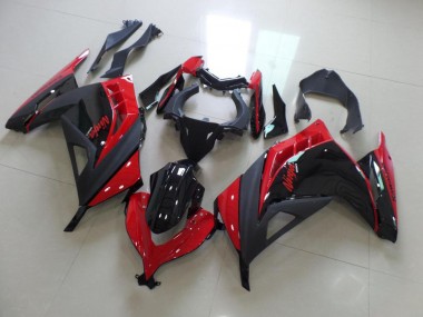 Vermelho Preto Abs Motocicleta Plásticos Kawasaki ZX 300R 13-16