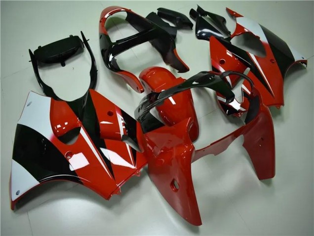 Vermelho Preto Branco Carenagem Moto Kawasaki ZX6R 00-02 Vermelho Preto Branco Carenagem Moto Kawasaki ZX6R 00-02