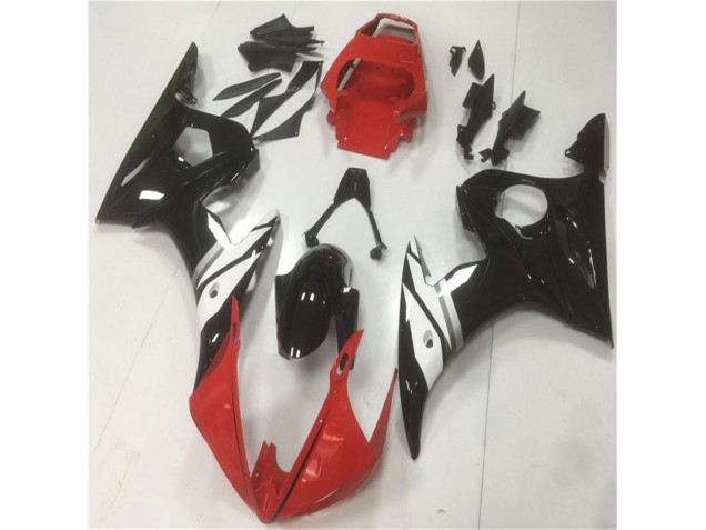Vermelho Preto Branco Carenagem Moto Yamaha R6 03-05 Vermelho Preto Branco Carenagem Moto Yamaha R6 03-05