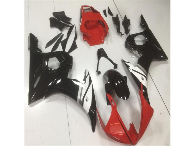 Vermelho Preto Branco Carenagem Moto Yamaha R6 03-05 Vermelho Preto Branco Carenagem Moto Yamaha R6 03-05