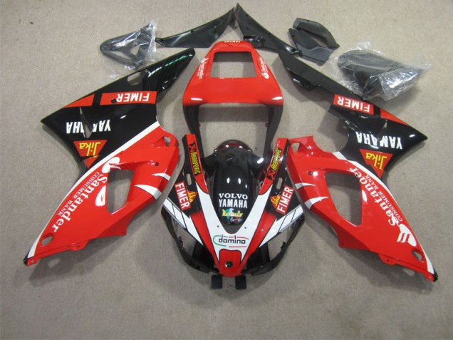 Vermelho Preto Branco Santander Carenagem Moto Yamaha R1 09-11 Vermelho Preto Branco Santander Carenagem Moto Yamaha R1 09-11