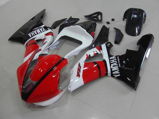 Vermelho Preto Branco Versão de Corrida Carenagem Moto Yamaha R1 00-01 Vermelho Preto Branco Versão de Corrida Carenagem Moto Yamaha R1 00-01