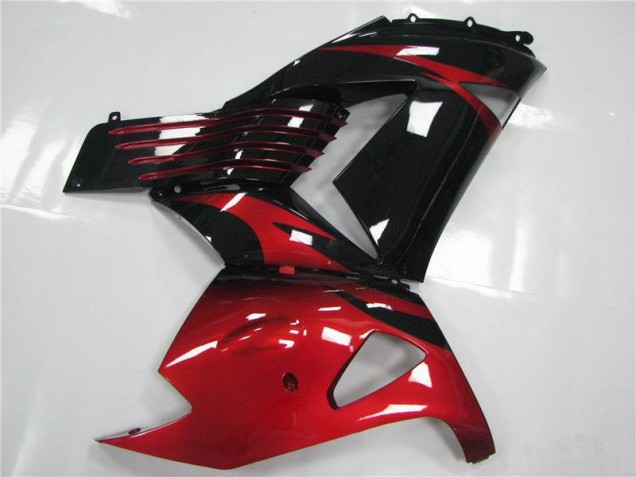 Vermelho Preto Carenagem Moto Kawasaki ZX14R ZZR 1400 06-11