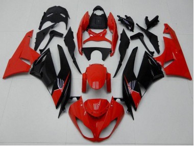 Vermelho Preto Carenagem Moto Kawasaki ZX6R 09-12