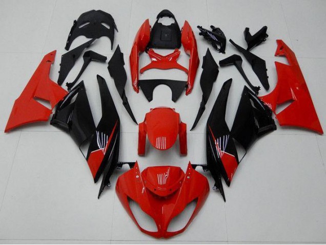 Vermelho Preto Carenagem Moto Kawasaki ZX6R 09-12 Vermelho Preto Carenagem Moto Kawasaki ZX6R 09-12
