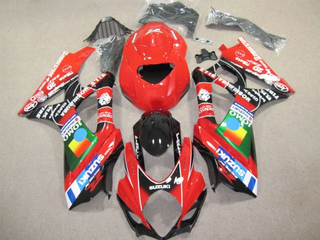 Vermelho Preto Carenagem Moto Suzuki GSXR 1000 K7 07-08