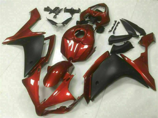 Vermelho Preto Carenagem Moto Yamaha R1 07-08 Vermelho Preto Carenagem Moto Yamaha R1 07-08