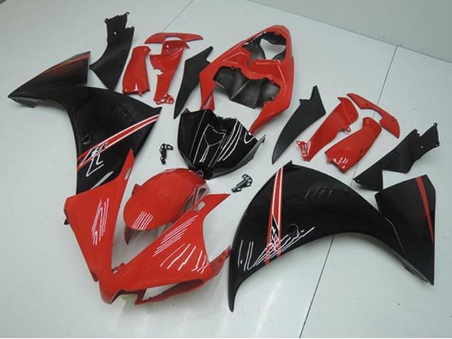 Vermelho Preto Carenagem Moto Yamaha R1 12-14 Vermelho Preto Carenagem Moto Yamaha R1 12-14