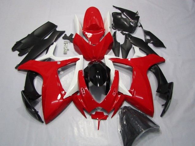 Vermelho Preto Carenagem & Plástico Moto Suzuki GSXR 600 K6 06-07 Vermelho Preto Carenagem & Plástico Moto Suzuki GSXR 600 K6 06-07