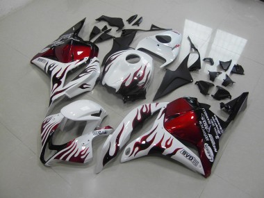 Vermelho Preto Chama Carenagem Moto Honda CBR 600RR 09-12