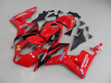 Vermelho Preto Corrida Carenagem Moto Honda CBR 600RR 07-08