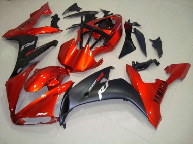 Vermelho Preto Fosco Carenagem Moto Yamaha R1 04-06