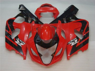 Vermelho Preto Injeção Kit Carenagem Suzuki GSXR 600 / 750 K4 04-05