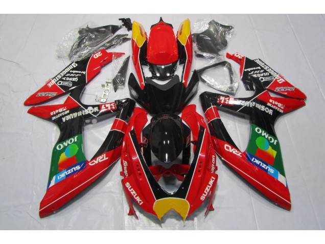 Vermelho Preto Jomo Carenagem Moto Suzuki GSXR 600 K8 08-10
