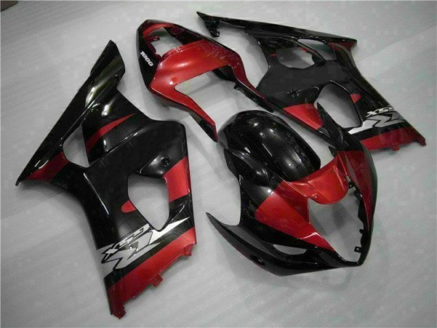 Vermelho Preto Kit Carenagem Moto Suzuki GSXR 1000 K3 03-04 Vermelho Preto Kit Carenagem Moto Suzuki GSXR 1000 K3 03-04