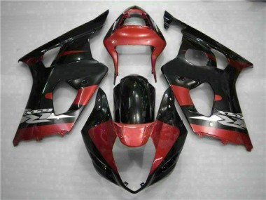 Vermelho Preto Kit Carenagem Moto Suzuki GSXR 1000 K3 03-04