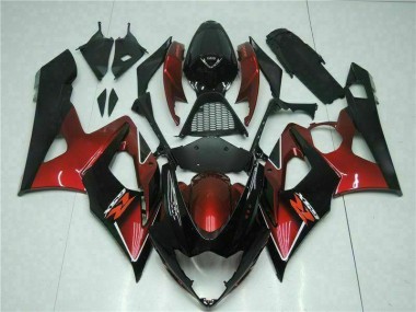 Vermelho Preto Kit Completo Carenagem Moto Suzuki GSXR 1000 K5 05-06