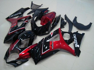 Vermelho Preto Kits Carenagem Moto Suzuki GSXR 1000 K7 07-08
