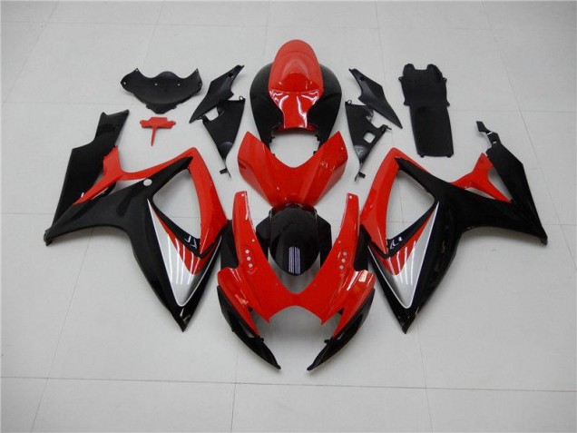 Vermelho Preto Kits Carenagem Moto Suzuki GSXR 600 / 750 K6 06-07