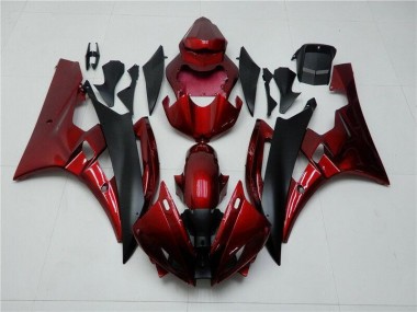 Vermelho Preto Kits Carenagem Moto Yamaha R6 06-07