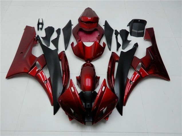 Vermelho Preto Kits Carenagem Moto Yamaha R6 06-07 Vermelho Preto Kits Carenagem Moto Yamaha R6 06-07