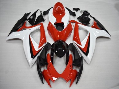 Vermelho Preto Kits Completo Carenagem Moto Suzuki GSXR 600 / 750 K6 06-07