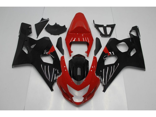 Vermelho Preto Moto Plásticos Suzuki GSXR 750 K4 04-05 Vermelho Preto Moto Plásticos Suzuki GSXR 750 K4 04-05