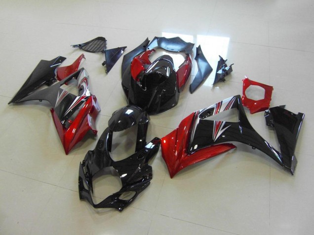 Vermelho Preto No Adesivo Carenagem Moto Suzuki GSXR 1000 K7 07-08 Vermelho Preto No Adesivo Carenagem Moto Suzuki GSXR 1000 K7 07-08