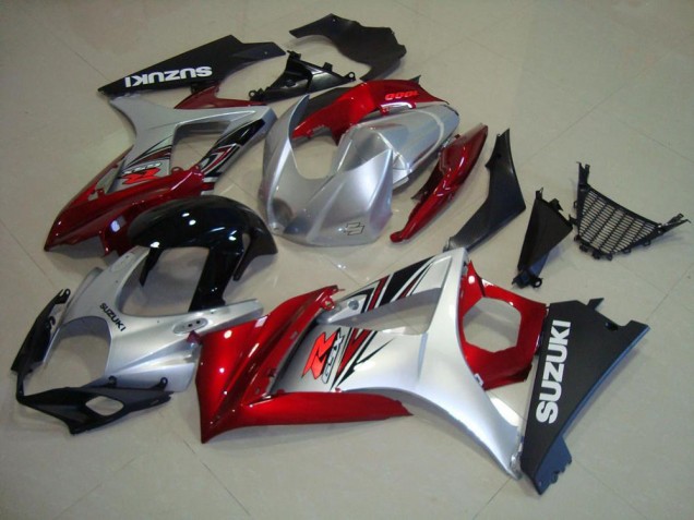 Vermelho Preto Prata Carenagem & Plástico Moto Suzuki GSXR 1000 K7 07-08 Vermelho Preto Prata Carenagem & Plástico Moto Suzuki GSXR 1000 K7 07-08
