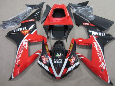Vermelho Preto Santander Carenagem Moto Yamaha R1 02-03