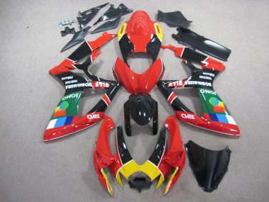 Vermelho Preto Verde Carenagem Moto Suzuki GSXR 750 K6 06-07