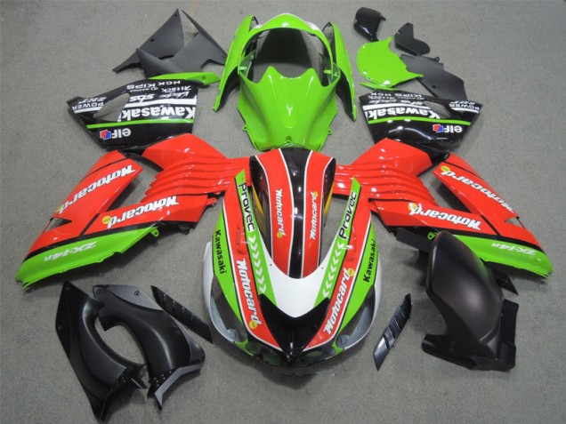 Vermelho Verde Motocard Carenagem Moto Kawasaki ZX14R ZZR 1400 06-11 Vermelho Verde Motocard Carenagem Moto Kawasaki ZX14R ZZR 1400 06-11