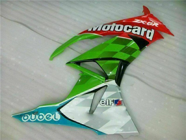Vermelho Verde Motocard Carenagem Moto Kawasaki ZX6R 09-12 Vermelho Verde Motocard Carenagem Moto Kawasaki ZX6R 09-12