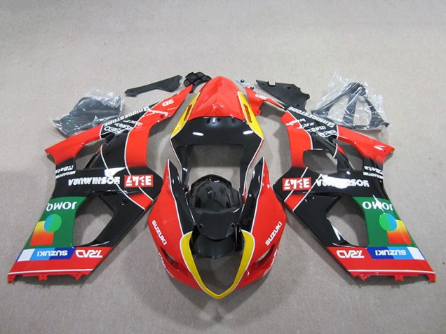 Vermelho Verde Preto Carenagem Moto Suzuki GSXR 1000 K3 03-04 Vermelho Verde Preto Carenagem Moto Suzuki GSXR 1000 K3 03-04