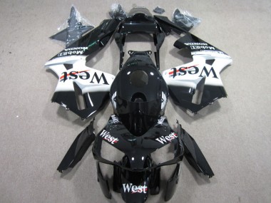 West Branco Preto Carenagem Moto Honda CBR 600RR 03-04