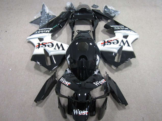 West Branco Preto Carenagem Moto Honda CBR 600RR 03-04 West Branco Preto Carenagem Moto Honda CBR 600RR 03-04